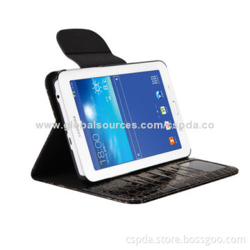 2014 Croco Pattern New PU Leather Back Stand Cases for Samsung Galaxy Tab 3, 7.0 Lite TBD